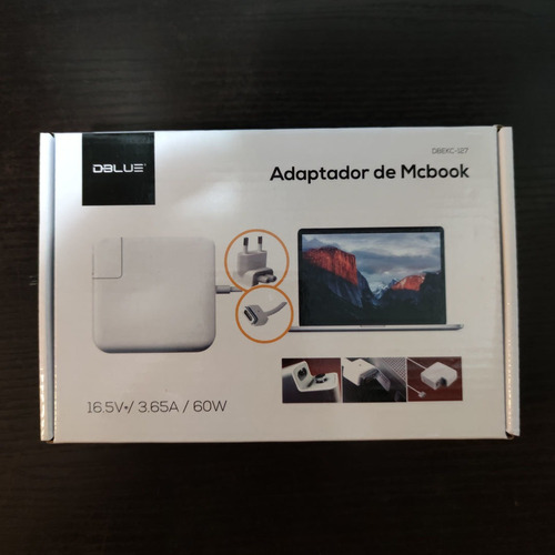 Cargador Macbook 16.5v-3.65a 60w Magsafe 1